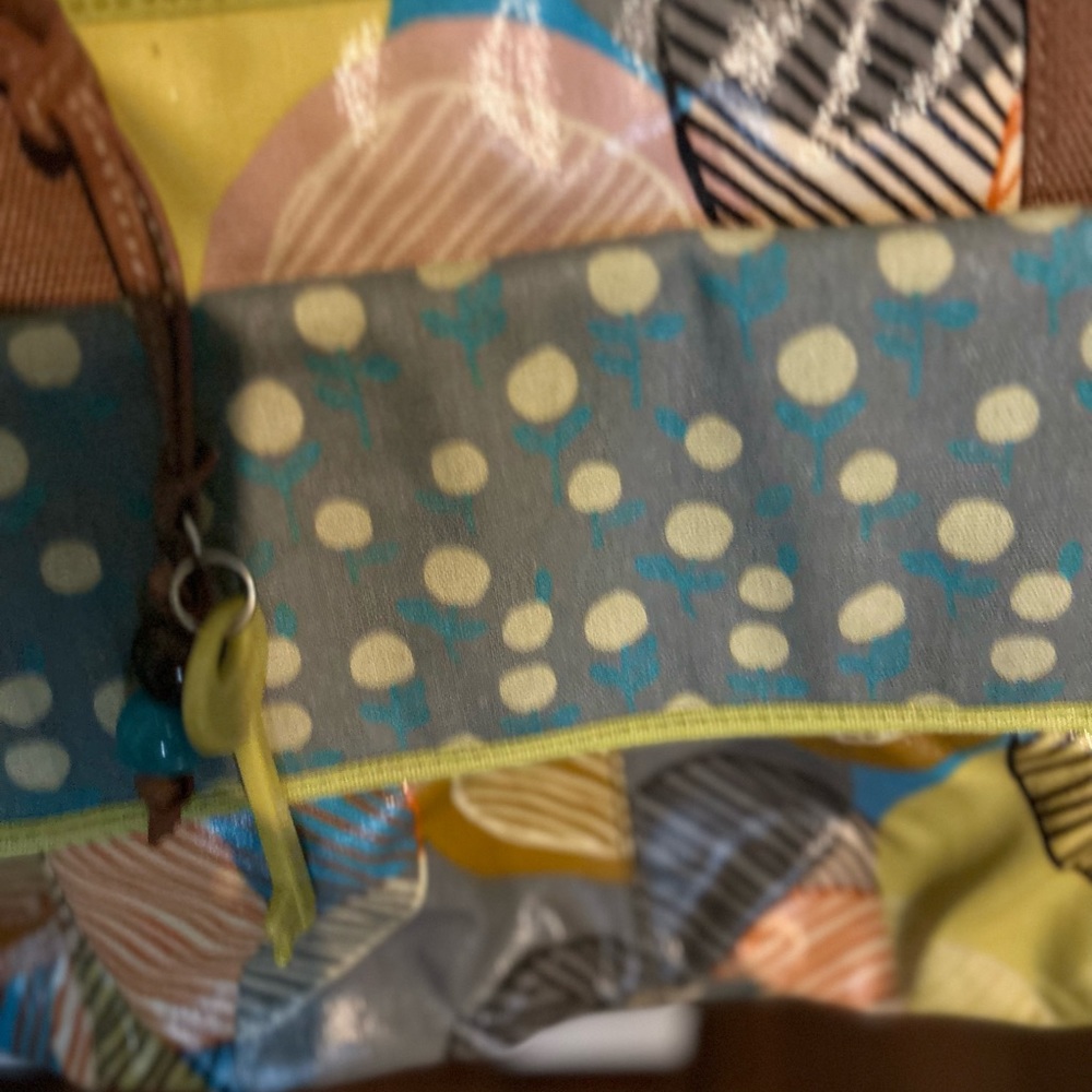 Fossil Keyper Canvas Coated Large Tote Diaper Bag - image 2